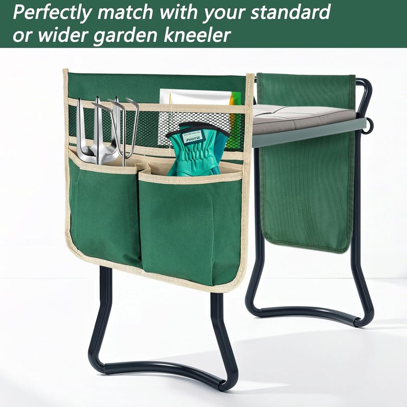 YBB 2 Pack Garden Pouches for Kneeler, Portable Tool Storage Bags Oxford Multiple Storage Pockets Organizer for Outdoor Gardening Kneeling Stool - Image 5